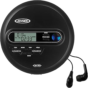 Jensen CD-65 Portable CD/MP3 Player with Digital AM/FM Radio