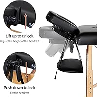 Yaheetech Massage Table 28 inch, Black — image 4