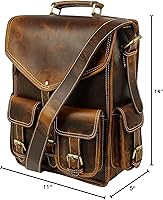 KomalC Leather Backpack Rucksack for Men and Women — image 7