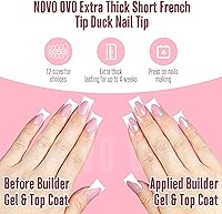 NOVO OVO French Tip Short Duck Nail Tips - Berry Pink — image 2