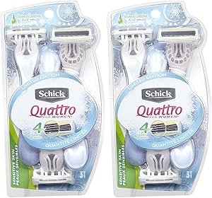 Schick Quattro for Women Sensitive Skin Disposable Razor - 3 ct - 2 pk Review