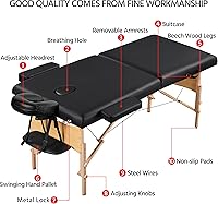 Yaheetech Massage Table 28 inch, Black — image 8