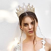 Aoligrace Luxury Cubic Zirconia Tiara - Gold — image 2