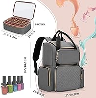 LUXJA Nail Polish Organizer Backpack, Gray — image 6