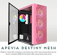 Apevia Destiny-MESH-BK Gaming PC Case — image 2