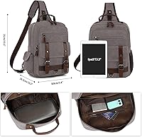 Vintage Messenger Bag Canvas Backpack for Travel - Men's Shoulder Bag — image 2