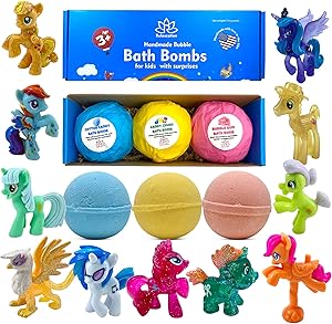 Relaxcation Bath Bombs for Girls with Pony Toys - 3-Pack Review