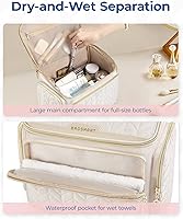 BAGSMART Travel Toiletry Bag, Camel — image 2
