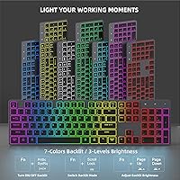 POWZAN RF425 Backlit Wireless Keyboard and Mouse Combo — image 7