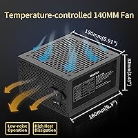 MUSETEX MU1000 1000W Full Modular ATX Power Supply — image 4