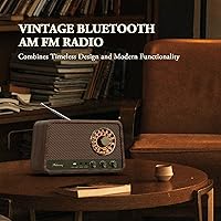 Audiocrazy Vintage Wooden AM FM Bluetooth Radio — image 2