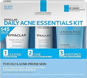 La Roche-Posay Effaclar Daily Acne Essentials Kit, 2 Month Supply