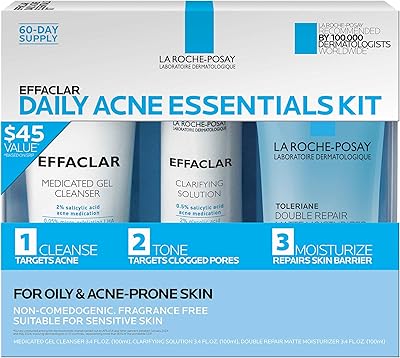 La Roche-Posay Effaclar Daily Acne Essentials Kit, 2 Month Supply