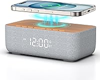 REACHER Alarm Clock Radio R9BT-RA with Wireless Charging — image 1