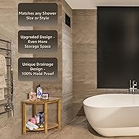 Sorbus Bamboo Shower Stool - Corner Bath Bench — image 4