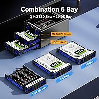 Cenmate Hybrid 22.5/3.5″ SATA HDD/SSD + 3 M.2 NVMe Enclosure — image 2