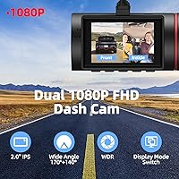Milerong X25 Dual Dash Cam Front and Inside 1080P with 64GB Card — image 3