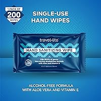 Travel Lite Alcohol-Free Hand Wipes with Aloe Vera and Vitamin E, 200ct — image 2