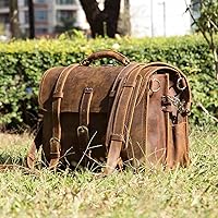 Augus Leather Messenger Bag for Men 17″ Laptop Briefcase — image 7