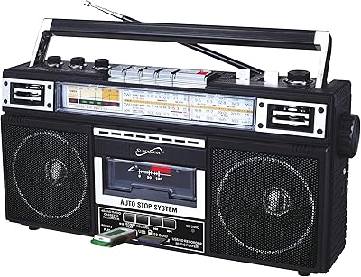 Supersonic SC-3201BT 4 Band Radio & Cassette Player Boombox