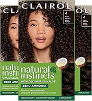 Clairol Natural Instincts Demi-Permanent Hair Dye 4 Dark Brown Pack of 3 — image 1