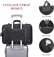 WITZMAN Canvas Travel Backpack A6617-3 Black 17-inch Laptop — image 5