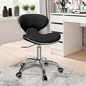 SALONFACTORY Multi-Purpose Adjustable Rolling Stool with Backrest Review