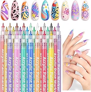 SAVILAND Essentials Nail Art Pens Set 24 Colors
