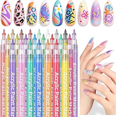 SAVILAND Essentials Nail Art Pens Set 24 Colors