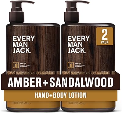 Every Man Jack Amber + Sandalwood Hand & Body Lotion 13.5oz