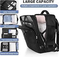 Rinlist Black Rectangular Travel Backpack 15.6-inch Laptop Bag — image 8