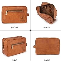 BERLINER BAGS Paul Vintage Leather Toiletry Bag - Brown — image 6