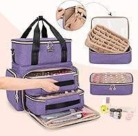 BAFASO Double Layer Nail Polish Organizer, Purple — image 2