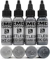 Element Tattoo Supply Battleship Gray Tattoo Ink Set – 4 Shades, 1 oz Bottles — image 1