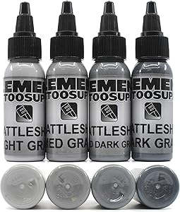 Element Tattoo Supply Battleship Gray Tattoo Ink Set – 4 Shades, 1 oz Bottles Review