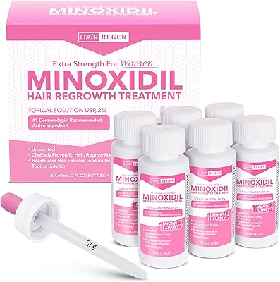 Hair-Regen Advanced 2% Minoxidil for Women, 6 Month Supply