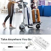 GLCONN Desk Clamp Power Strip with USB C (20W PD) — image 5