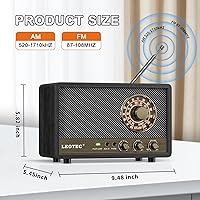 LEOTEC Retro AM FM Radio Bluetooth Speaker — image 5