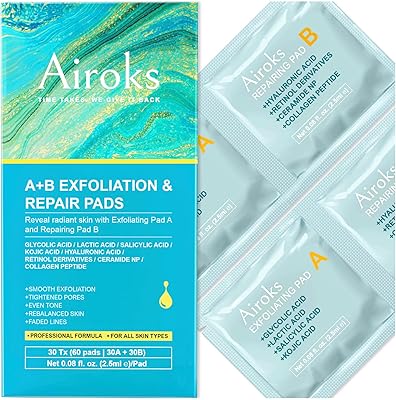 Airoks A+B Exfoliating & Repair Face Pads 30 Count