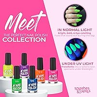 Splashes & Spills UV Blacklight Glow Nail Polish – 6 Color Variety Pack, 13ml — image 7