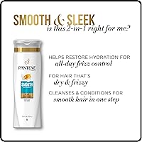 Pantene Pro-V Smooth & Sleek 2 in 1 Shampoo & Conditioner, 12.6 fl oz — image 6
