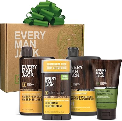 Every Man Jack Amber + Sandalwood Bath and Body Gift Set