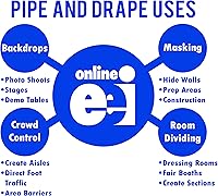 OnlineEEI 8 Foot Tall Fixed Height Portable Pipe and Drape Backdrop Kit 8ft x 10ft — image 6