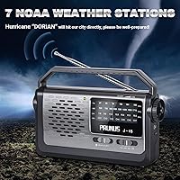 PRUNUS NOAA Weather AM FM Portable Radio J15WB — image 2