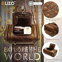 ELIZO Genuine Leather Toiletry Bag for Men — image 3