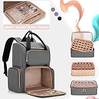 LUXJA Nail Polish Organizer Backpack, Gray — image 3