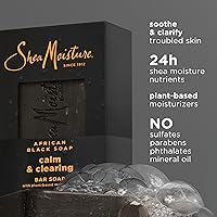 SheaMoisture African Black Soap Calm & Clear Bar Soap 8oz 4-Count — image 4