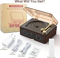 Lehwey Portable CD Player Bluetooth with Speakers — image 8