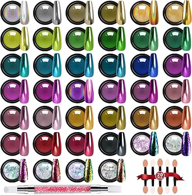 DRMODE 40 Color Chrome Nail Powder Set