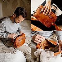 BERLINER BAGS Paul Vintage Leather Toiletry Bag - Brown — image 7